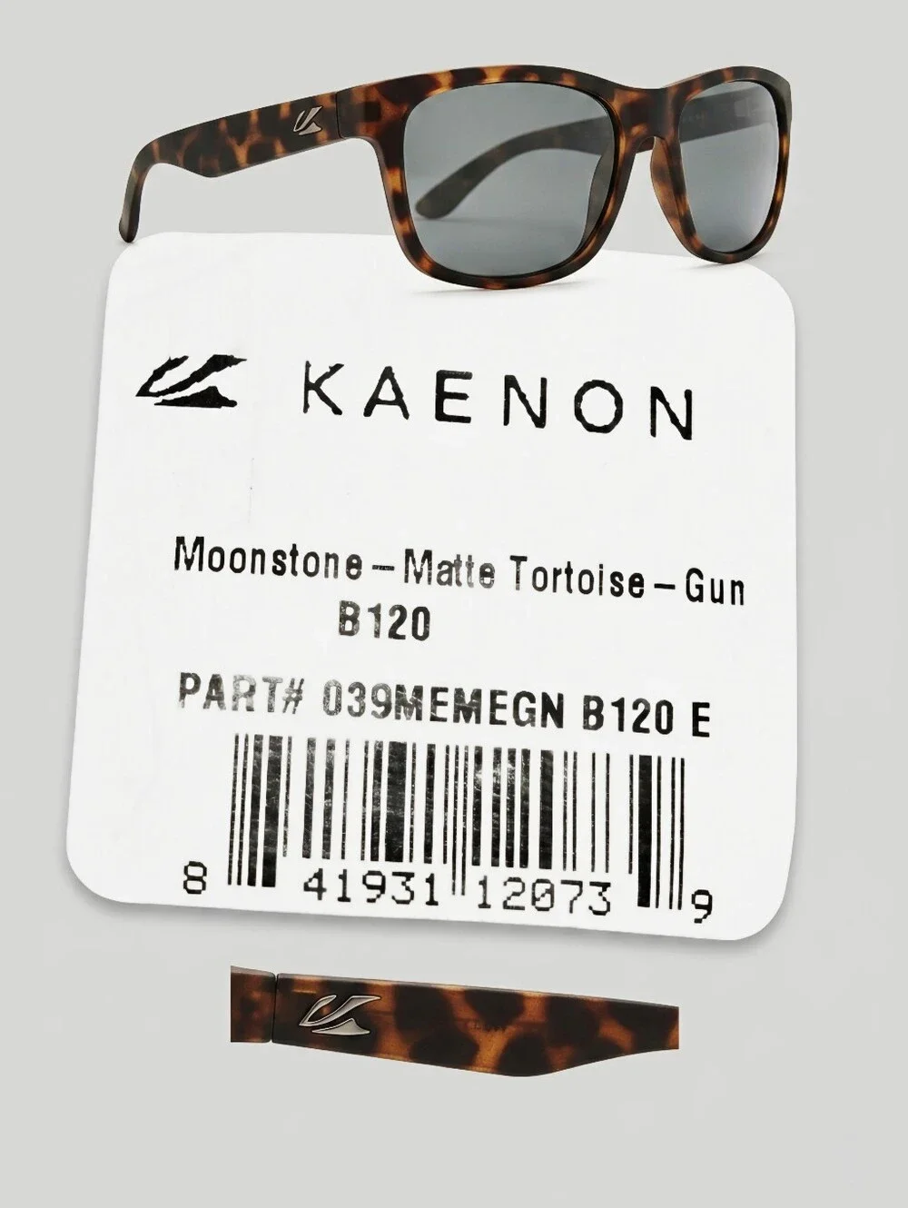 Kaenon Moonstone Polarized Sunglasses Matte Tortoise Gun SR‑91 Like New